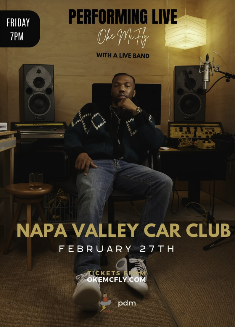 Oke McFly performing live at Napa Valley Car Club